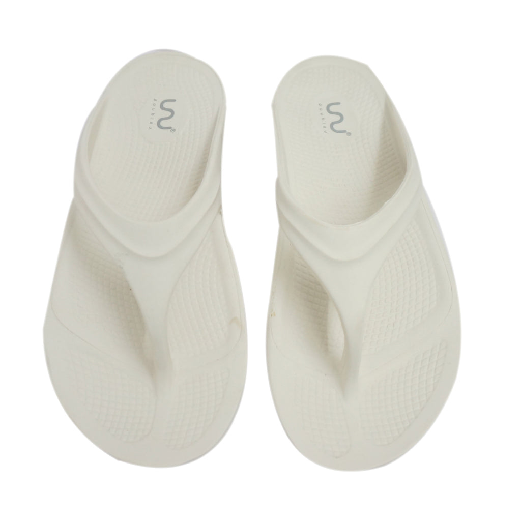Doubleu Lite Women  Comfortable & Light Weight  White Slipper