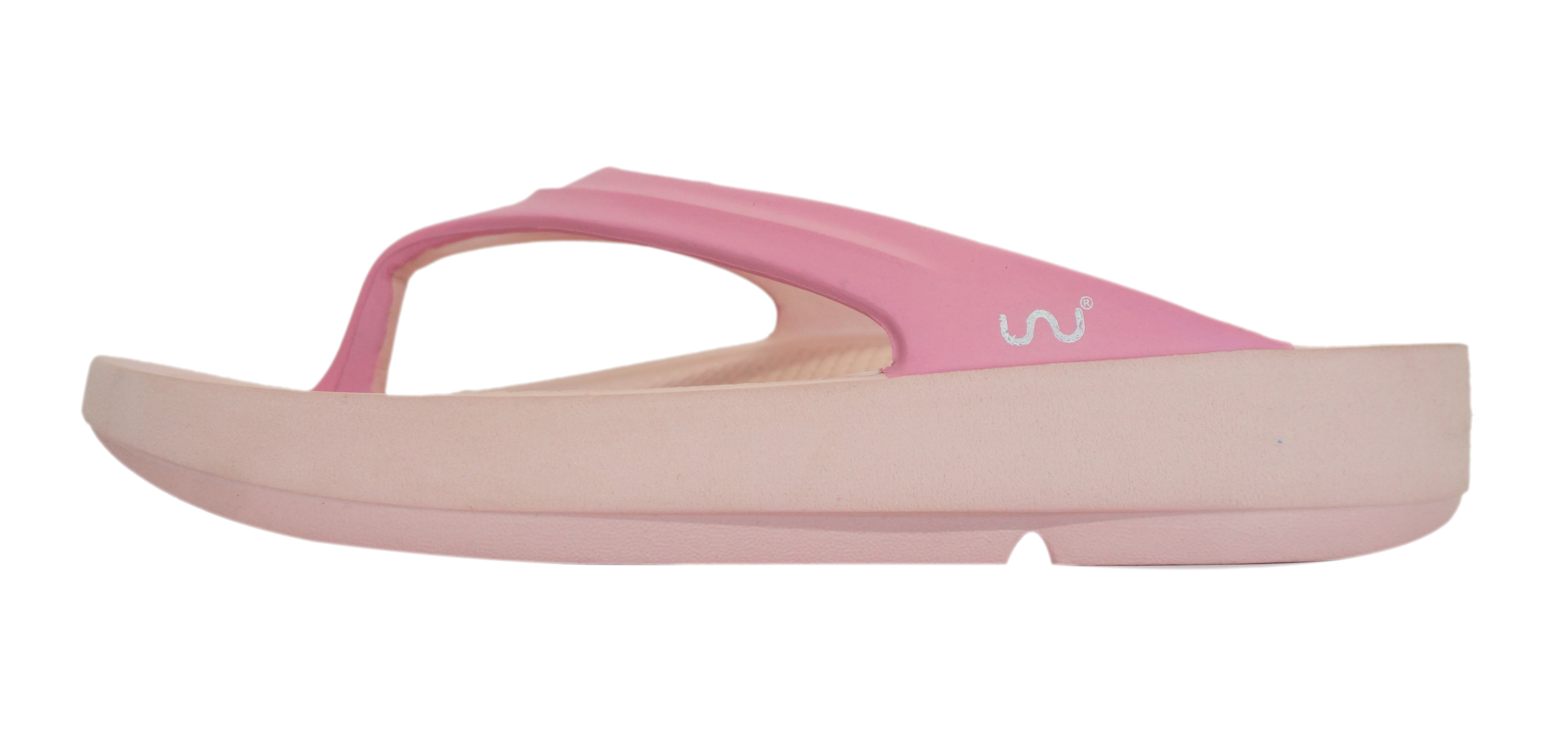 Doubleu Lite Women Slipper Comfortable & Light Weight Recovery Footwear (Pink + Strawberry)