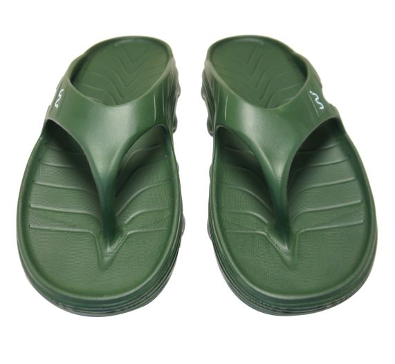 Doubleu Riva Men Slipper Comfortable & Light Weight Recovery Footwear (DARK OLIVE GREEN)