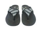Doubleu Comfort Men Slipper Comfortable & Light Weight Recovery Footwear (BLACK + GREY BLACK)