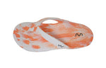 Doubleu California Women Slipper Comfortable & Light Weight Recovery Footwear (WHITE+ORANGE)