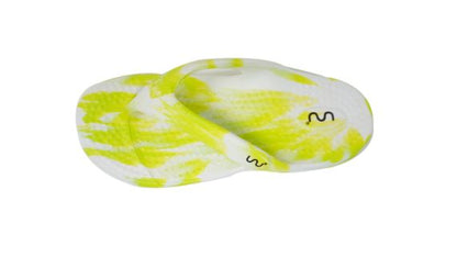 Doubleu California Women Slipper Comfortable & Light Weight Recovery Footwear (WHITE+GREEN)