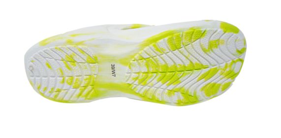 Doubleu California Women Slipper Comfortable & Light Weight Recovery Footwear (WHITE+GREEN)