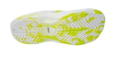 Doubleu California Women Slipper Comfortable & Light Weight Recovery Footwear (WHITE+GREEN)
